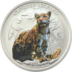 CAMBODIA 3000 RIELS 1 oz silver WILD LIVE 2023 CLOUDED LEOPARD 