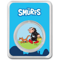 1 oz silver SMURFS -GARGAMEL 2023 bu Coloured $2 in TEP