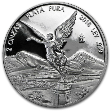 Mexico 2 oz silver LIBERTAD 2018 ANTIQUED