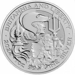 UK 1 oz silver BRITANNIA - LIBERTY 2024 £2 BU