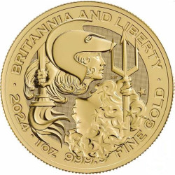 UK 1 oz GOLD BRITANNIA - LIBERTY 2024 £100 BU
