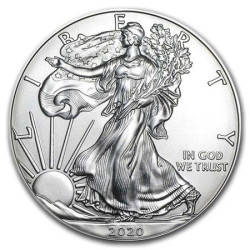 1 oz silver U.S. Silver EAGLE 2020 $1 BU