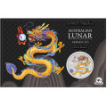 Australian Lunar Series III 2024 Year of the Dragon 1oz Silver Purple Coloured Coin in Card