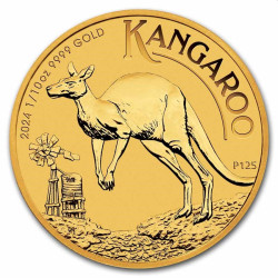 PM 1/10 oz GOLD NUGGET 2023 BU $15 Australia Kangaroo
