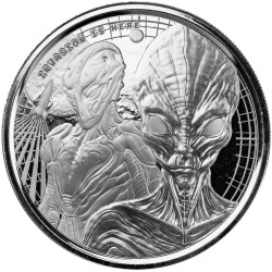 1 oz silver 5 CEDIS Ghana ALIEN 2023 BU 20 CEDIS