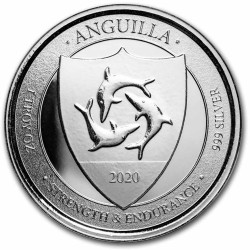 1 oz silver 2020 ANGUILLA COAT OF ARMS Eastern Caribbean N°5 / 8 EC3