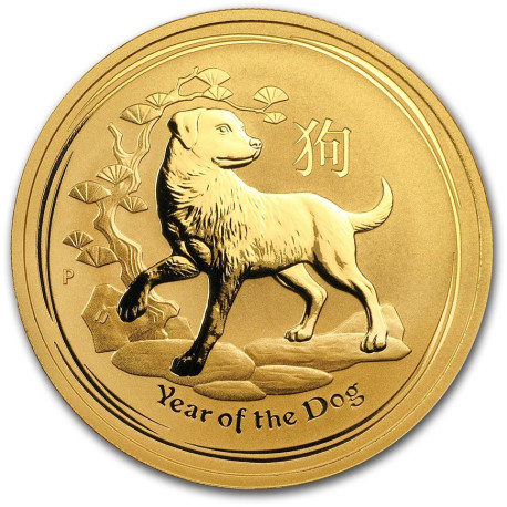 1 oz GOLD LUNAR DOG 2018