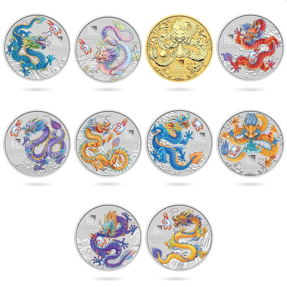 Australian Lunar Series III 2024 Year of the Dragon 1/2oz Silver