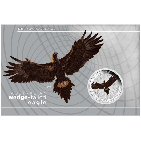 1 oz silver Perth Mint $1 WEDGE-TAILED EAGLE 2024 $1 BU