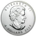 Canada 1 oz silver MAPLE LEAF 2005 $5 bu