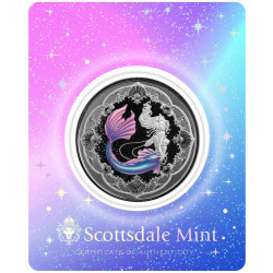 Samoa 1 oz silver PACIFIC MERMAID 2022 COLOURED BU 2 Tala in TEP