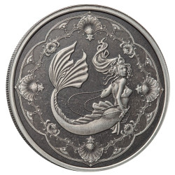 Samoa 1 oz silver PACIFIC MERMAID 2022 BU