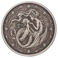 Samoa 1 oz silver PACIFIC MERMAID 2022 BU ANTIQUED 2 Tala