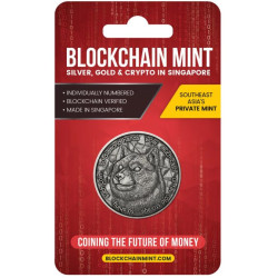 Singapore 1 oz silver DOGECOIN Crypto - coin 2021 Proof-Like in TEP