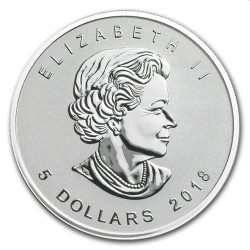 1 oz silver MAPLE LEAF 2018 privy Dog