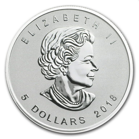 1 oz silver MAPLE LEAF 2018 privy Dog