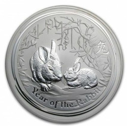 1 oz silver Lunar RABBIT 2011 BU $1
