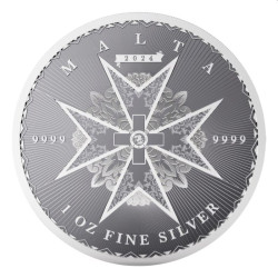 1 oz silver MALTESE CROSS 2023 bu 5 eur