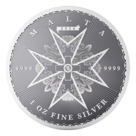 1 oz silver MALTESE CROSS 2023 bu 5 eur