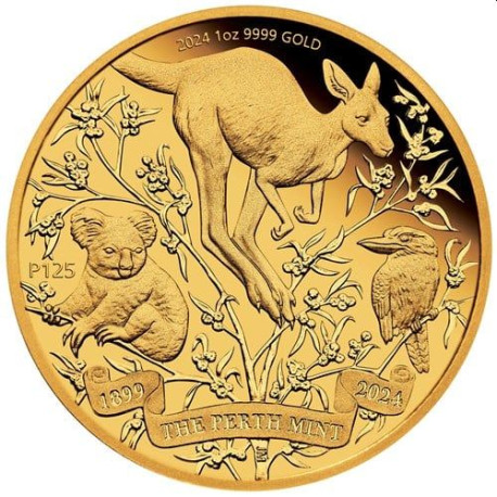 The Perth Mint's 125th Anniversary 2024 1oz Gold Bullion Coin