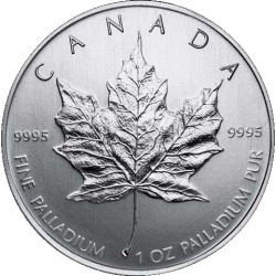 1 oz PALLADIUM MAPLE LEAF $50