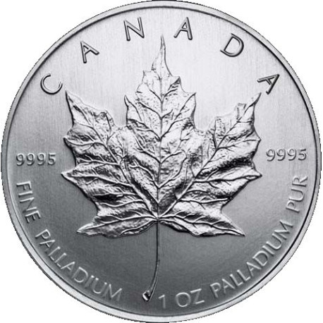 1 oz PALLADIUM MAPLE LEAF $50