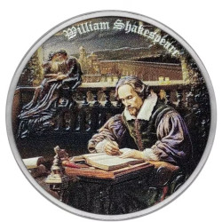 1 oz silver ROMEO & JULIET Shakespeare 2024 $1 Coloured Proof-Like