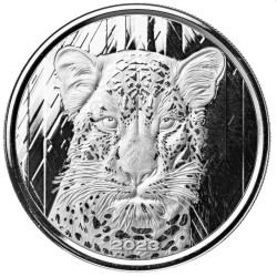 1 oz silver 5 CEDIS Ghana LEOPARD 2022 BU
