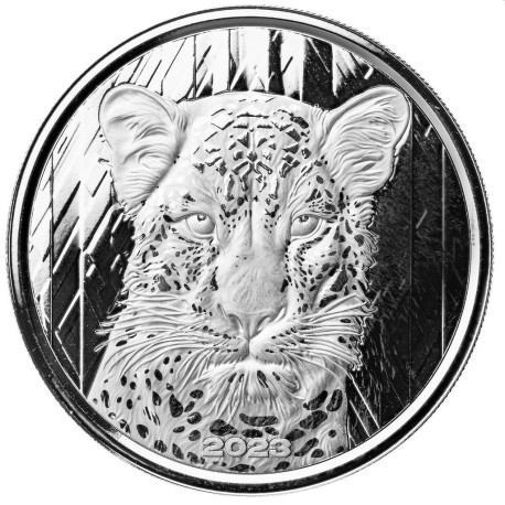 1 oz silver 5 CEDIS Ghana LEOPARD 2022 BU