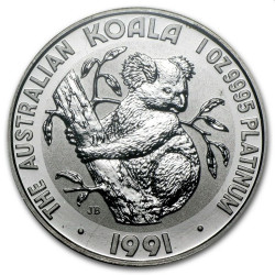 1 oz Platinum KOALA 1991 $100 bu