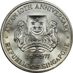 SINGAPORE $10 ASEAN 10th ANNIVERSARY 1967-1977