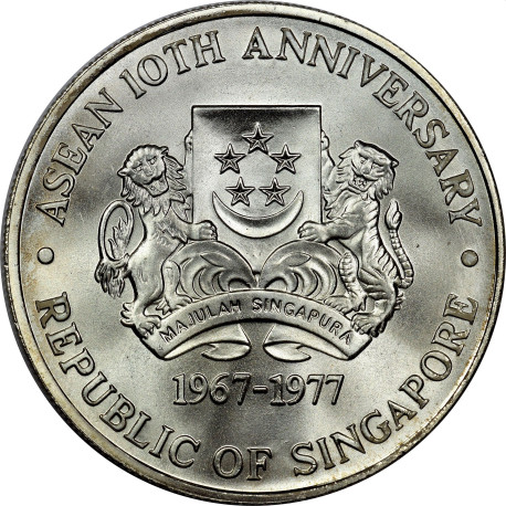 SINGAPORE $10 ASEAN 10th ANNIVERSARY 1967-1977