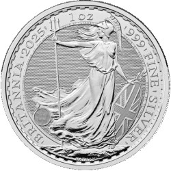 UK 1 oz silver BRITANNIA 2025 £2 BU