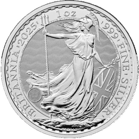 UK 1 oz silver BRITANNIA 2025 £2 BU