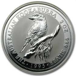 2 oz silver KOOKABURRA 1995 $2 BU