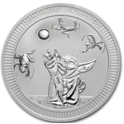 1 oz silver STAR WARS 2023 BABY YODA $2 BU