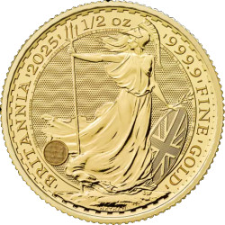 1/2 oz gold BRITANNIA £50 bu