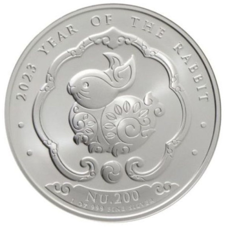 1 oz silver KINGDOM OF BHUTAN 2024 DRAGON NU200 bu