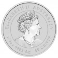 PM Lunar 3 TIGER 1/2 oz silver BU 2022 $0.50 Australia