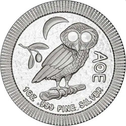 1 oz silver ATHENIAN OWL 2024 bu £1