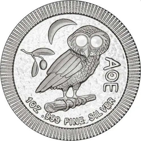 1 oz silver ATHENIAN OWL 2024 bu £1