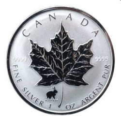 1 oz silver MAPLE LEAF 2019 gilded