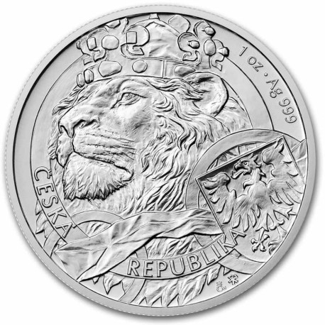 1 oz silver CZECH LION 2024 $2 BU