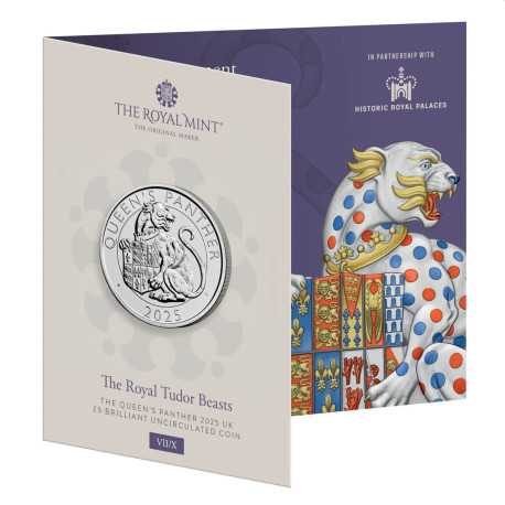 The Royal Tudor Beasts The Lion of England 2022 UK £5 Brilliant Uncirculated Coin