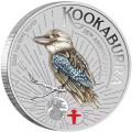 World Money Fair - Coin Show Special Australian Kookaburra 2024 1oz Silver Coloured Coin in Card