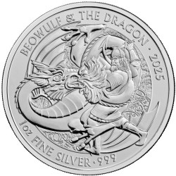 1 oz silver MYTHS & LEGENDS 2025 £1 BU BEOWULF & GRENDEL'S MOTHER