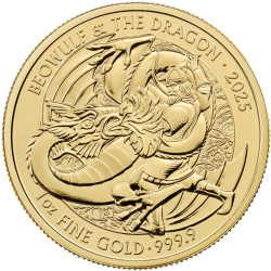 GOLD 1 oz GOLD MYTHS & LEGENDS 2025 £100 BEOWULF & GRENDEL'S MOTHER