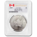 1 oz silver MAPLE LEAF 2025 $5 BU