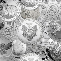 RANDOM 1 oz 0.999 silver coins BU - Our choice