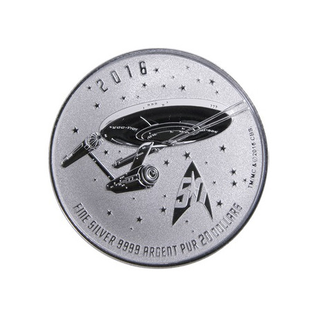 PM 1 oz silver STAR TREK USS Enterprise 2016 HIGH RELIEF PROOF $1